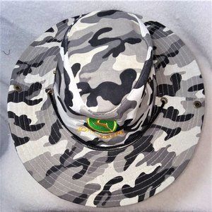 Gray Camo Boonie Aussie Brim Hat 